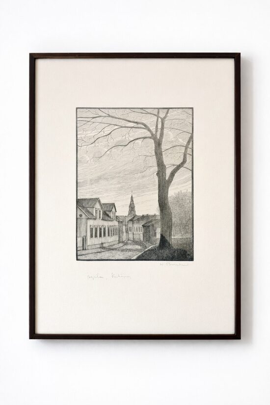 Litogrāfija ''Pilsētas ainava''